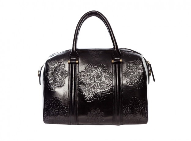 Bauletto nero desigual