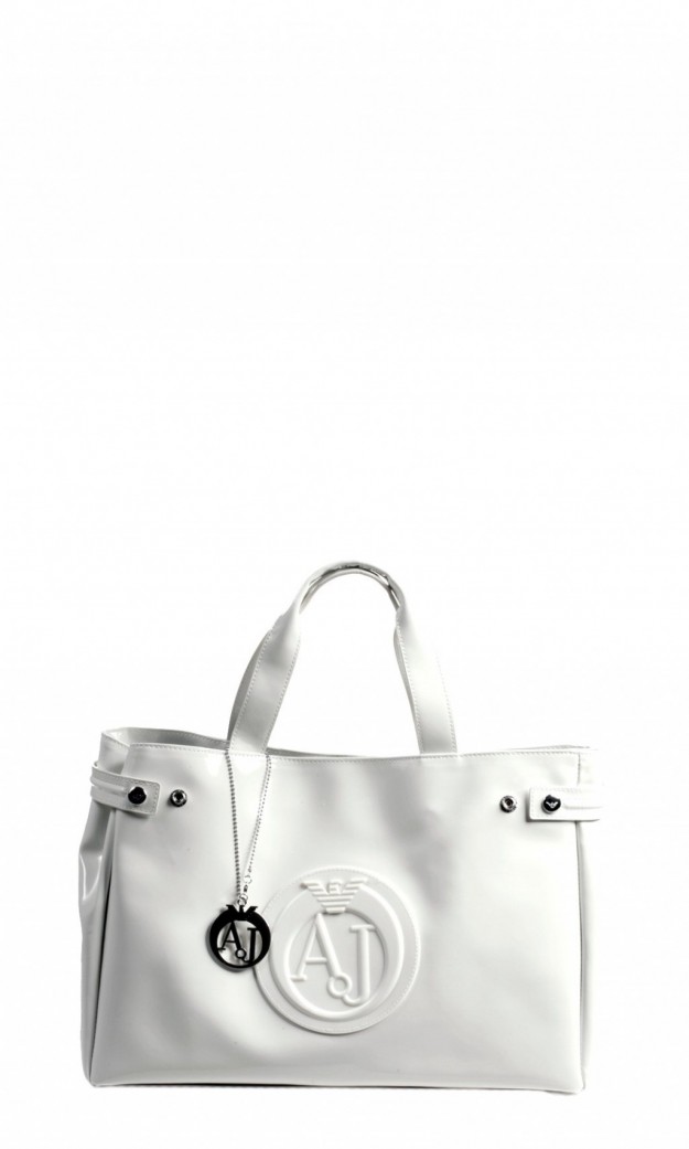 Borsa armani bianca lucida