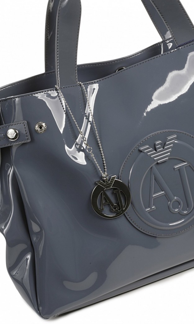 Borsa armani grigia vernice