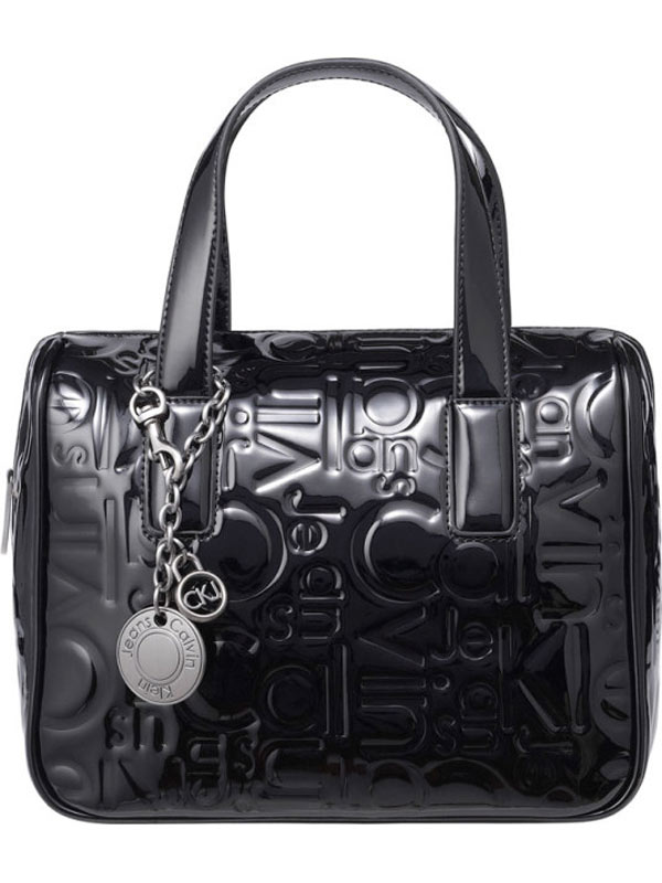 Borsa calvin klein nera lucida