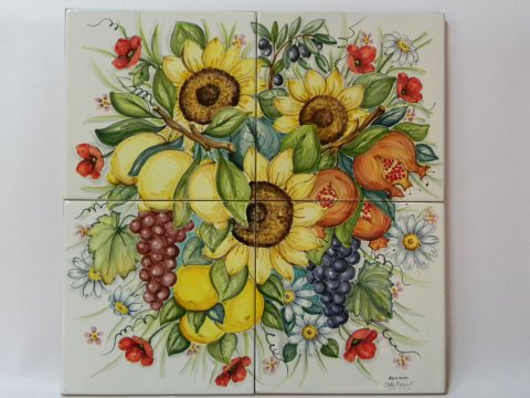 Fiori dipinti su ceramica